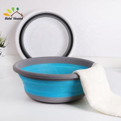 China Sustainable Universal Folding Wash Basin Portable Folding Hook Basin With Hanging Hole And Save Storage Space for sale