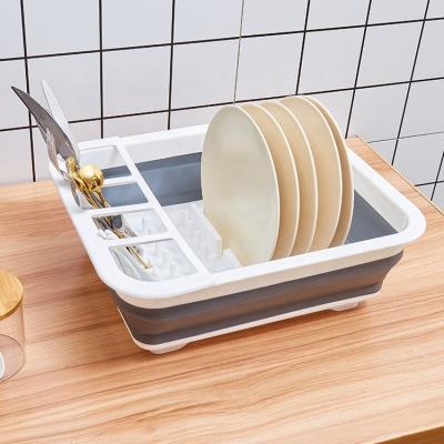 China Large Expandable Dish Drying Rack Rustproof Dish Rack Shelf Rack Dish Rack Dish Rack and Utensil Dish Drainer in Sink or on Counter for sale