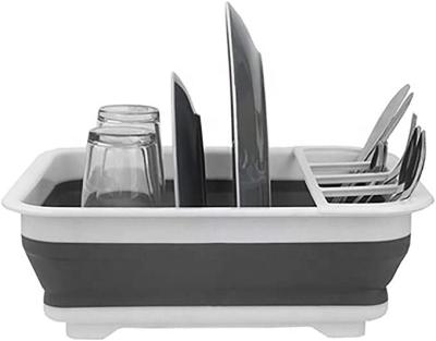 China Viable Small Folding Portable Compact Dish Rack Kitchen Camper RV Without Dish Rack Folding Dish Drying Rack Camping for sale