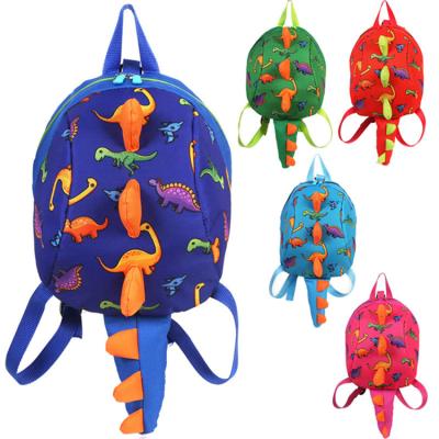 China New cute cartoon dinosaur kindergarten anti-theft children stroll anti-lost children school bags for sale