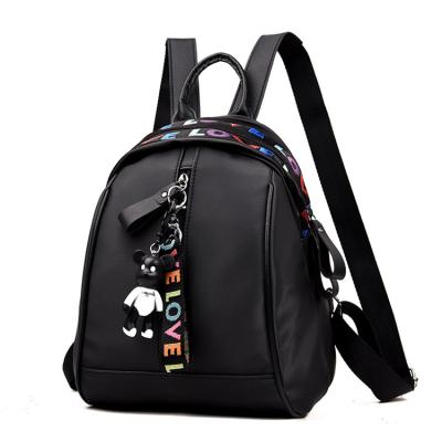 China High Quality Wholesale Earthquake Resistance Cheap Mini Backpack Bear Hanging Teenage Girls Oxford School Bags Casual Travel Rucksack for sale