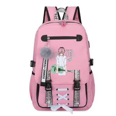 China Anti-theft Sports Leisure Travel Backpack Usb Charging Anti-theft Large Capacity Middle School Backpack High School College Student for sale