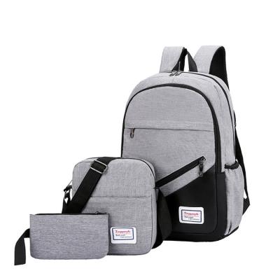 China Other Cheap Price Wear-resistant Breathable Laptop Backpack 3pcs Set Casual Travel Backpack College High School Student Schoolbag for sale