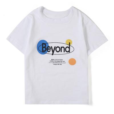 China Boutique wholesale anti-shrink high quality short sleeve 100% cotton baby T-shirt newborn children clothing for sale