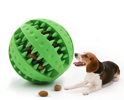 China Toy Multi Colors Pet Feeder Viable Tooth Chew Ball Dog Food Chewing Toy Training Ball Dog Chew Cleaning Hiding Bite for sale