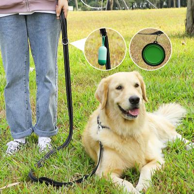 China Thoughtful Upgraded Nylon Pet Dog Leashes Good Quality Handle Double Length Adjustable Leash for sale