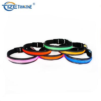 China Custom Novelty DETACHED Design Custom Logo Dog Colar Light Up Led Dog Collar for sale