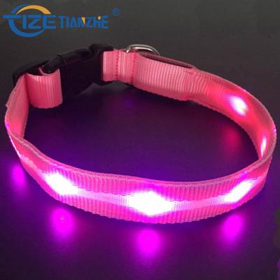 China Viable Nylon Buckle Safety Pet Collar Nykon Reflective Led Pet Led Dog Collar for sale