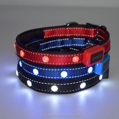 China TIZE Viable Pet Supplies Innovative Dog Collar Pet Fashion Jewelry Glowing Led Dog Collar for sale