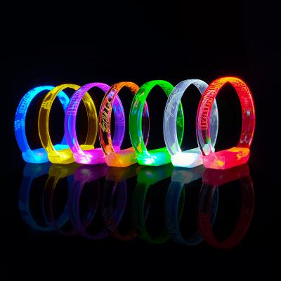 China Morden Party Supplies Music Activated Halloween Decorations Glow Led Bracelet Light Bracelet Led Bracelet for sale