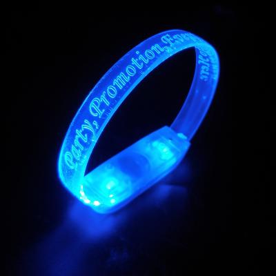 China Kids Birthday Gift Party Giveaways Wedding Favors Sound Control Flashing Led Bracelet 1*21.5cm for sale