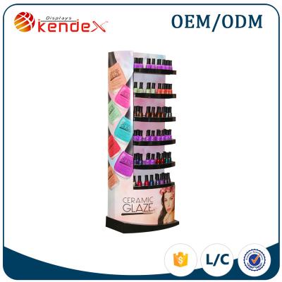 China Supermarket Free Standing Nail Polish Display Rack With 6 Layers For Nail Salon From Chinese Professional Manufacturer for sale