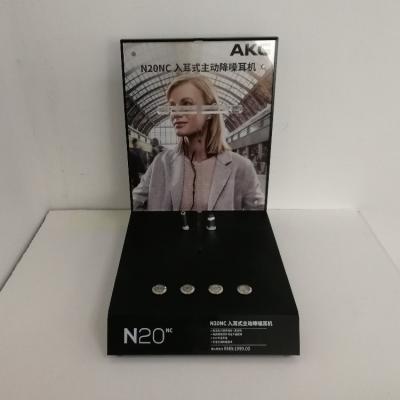 China Supermarket Black Acrylic Ear-in Earphone Display Stand For AKG N20 for sale