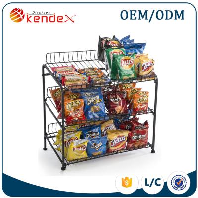 China Supermarket Wire Snack And Cookie Display Racks For Supermarkets for sale