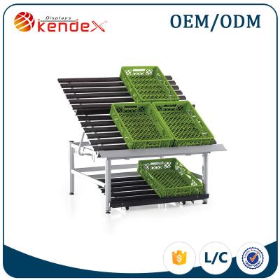 China Supermarket hot sale vegetable and fruit display stand for fruit and vegetable kiosk and supermarket for sale