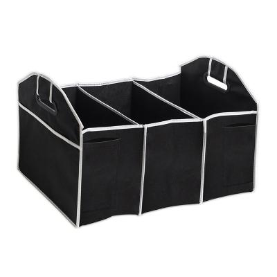 China Sports Car Organizer Trunk Cargo Folding Trolley Storage Collapse Bag Trash Can For Car Auto Organizer Bag for sale