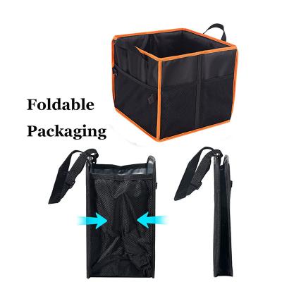 China Simple Color No Pattern Waterproof Folding Storage Boot Car Organizers For Travel RV Garbage Storage Bags Trunk Organizer for sale