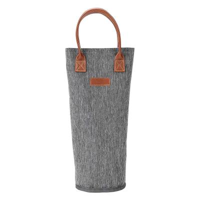 China Waterproof 1 Bottle Insulated Wine Cooler Tote Picnic Wine Carry Tote For Gift Wholesale for sale