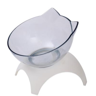 China Cat Food Bowl Transparent Dog Customized Non-automatic Rolls Cat Bowl Pet Feeder Simple for sale