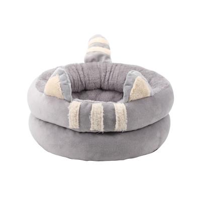 China Hot Dog Garbage Corduroy Warmer Sales Pet Garbage Pet Mat Cat Nest Round Dog Bed Accesorios de Para Mascotas for sale