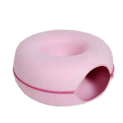 China Heating Pampers New Inventions Cat Toys Supplies Felt Tunnel Cat Nest Cat Bed Tunnel Detachable for sale