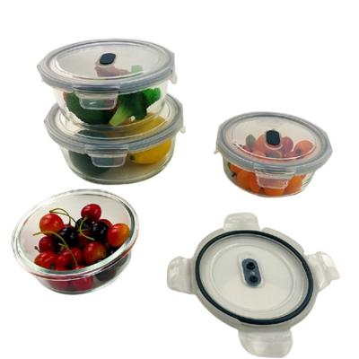 China Hot Sale Wholesale 1200ml Freshness Preservation Storage Food Container Clear Leakproof Glass Airtight Lunch Box for sale