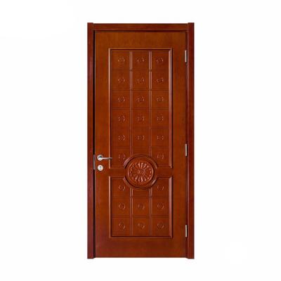 China Modern Bubinga Veneer CNC Carved Design KTV Wood Soundproof Fireproof Room Interior Doors for sale