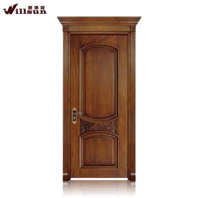 China 2015 Indian villa wood entrance design villa style price sound insulation teak bedroom design wooden door for sale