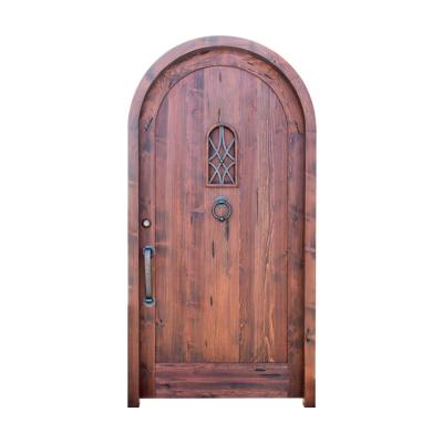 China Modern Decorative Wooden Doors And Wrought Iron Metal Gate Entrance Villa Doors for sale