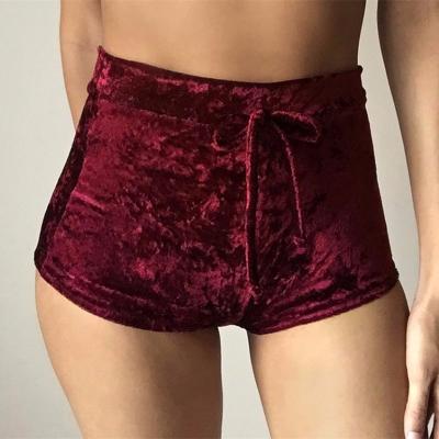 China F20571A New Fashion Women's Breathable Velvet Shorts Colorful Fashion Hot Shorts For Ladies for sale