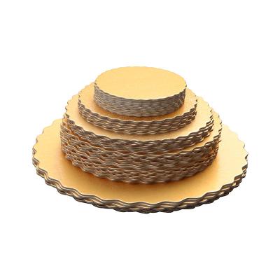 China Custom Disposable Round Paper Cake Boards Cake Drum Panels Cake Mold for sale