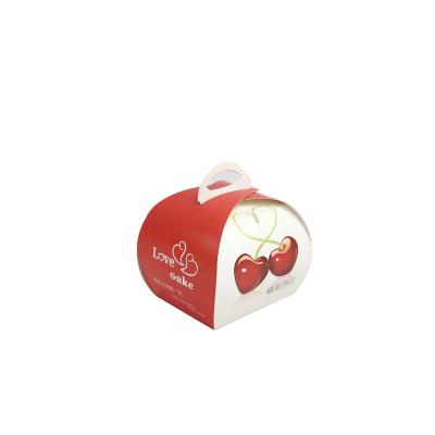 China Recyclable Red Atmosphere Cherry Acetate Cheesecake Boxes Packaging for sale