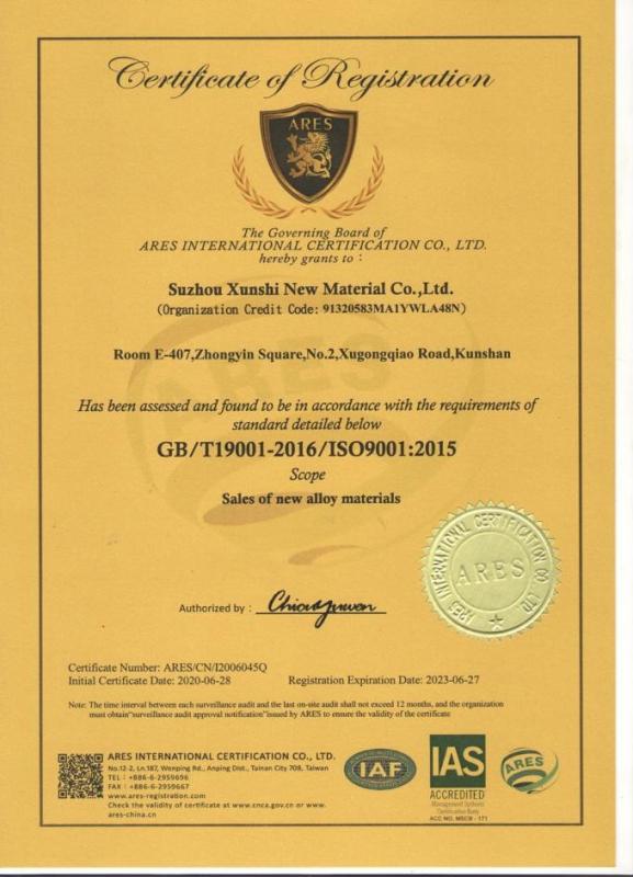 ISO 9001:2015 - Suzhou Zhemu Industrial Equipment Co.,Ltd