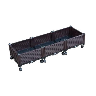 China cama plástica del 120cm*40cm*23cm Herb Garden Planter Raised Garden con los echadores en venta