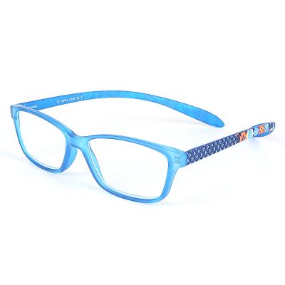 China 2021 Fashion Shape High Nose Bridge Unisex Eyewear Ultralight TR Light Blocking Reading Glasses Blue 90 Glasses for sale