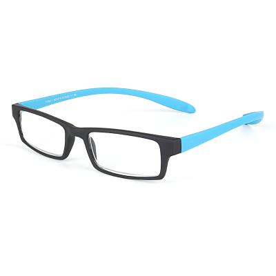 China 2021 Fashion Eyewear Color Anti-blue Light Reading Glasses Stylish Unisex Pure Glass Bridge TR90 High Nose Glasses for sale