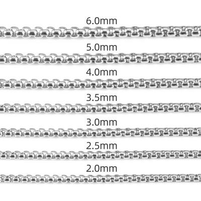 China CLASSIC Titanium Stainless Steel Box Chain Men's and Women's Necklaces Jewelry for sale