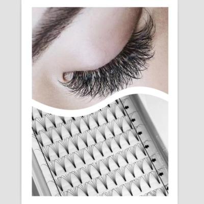 China Wholesale Natural Good Quality Dark Matte Easy Fan Long Fake Mink Eyelashes Diy Eyelash Extension Premade With Russian Volume C D 3d 4d 5d 7d 10d 12d for sale