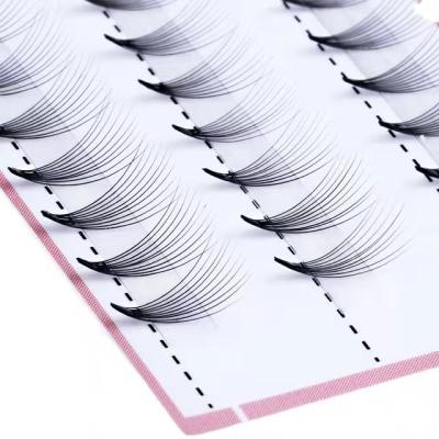 China Natural Long Straight Long Stem Short Premade Lashes Premade Volume Fans Super Bonder Eyelash Extensions Kits Fluffy Mink Volume Fans for sale