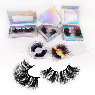 China Factory wholesale price natural long ready to ship 25mm mink eyelash seller private label fake eye lashes 3d mink eyelashes for sale