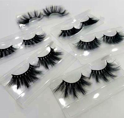 China Wholesale 25mm Long Natural Handmade 5d 3d 25mm Mink Lashes Tapered Fluffy Eyelash With Private Custom Packing for sale