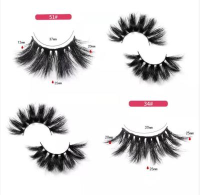 China vegan 3d seller lasheswholesale 25mm long faux mink tapered eyelas natural fluffy faux mink for sale