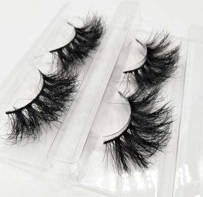 China Wholesale 3d faux mink eyelashes 25mm natural silk long 1 person full strip natural silk vegan eyelashes with box for sale