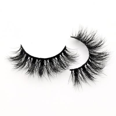 China Different 20mm Long False Mink Lashes Box Brand Eyelash Full Strip 3d Soft Fluffy Natural Mink Custom Wholesale Natural Curly Fake Lashes for sale