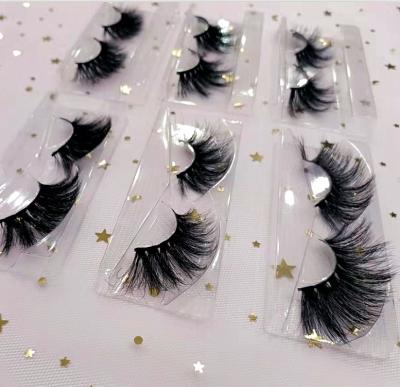 China 25 mm long false eyelashes 3d 6d wholesale premium natural silk band vegan silk/synthetic mink eyelashes seller for sale