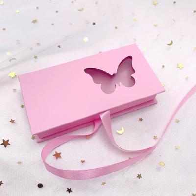 China Feather Professioanl Supply Butterfly Real Mink Eyelash Packaging Box Paper 3D Shape for sale