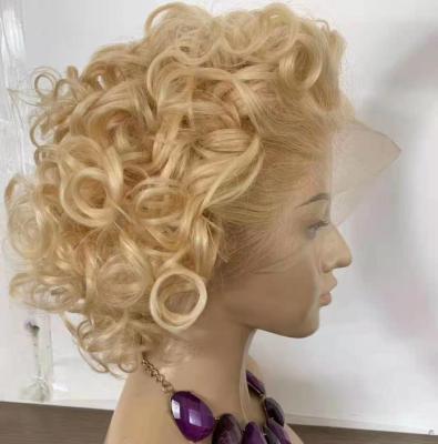 China Lace Front Wig Frontal Style Wig Marilyn Monroe Natural Short Lace Front Pixie Cut Hair Wig 100% for sale