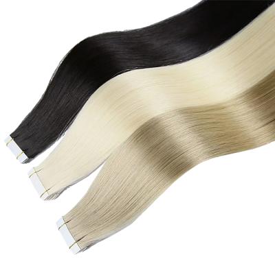 China Straight Tape In Hair Extension 100% Cuticle Aligned Raw Virgin Unprocessed Double Straight Human Hair Bundles Pulled Remy Hair From Sellers 12a for sale