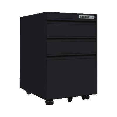 China Modern Modern Use Three Drawers Office Mobile File Cabinet Fully Collected With Wheels Mobile Cabinet for sale