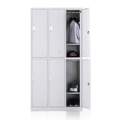 China Modern Hot Selling Swing Door Key Staff Locker Office 6 Cheap Door Steel Locker for sale